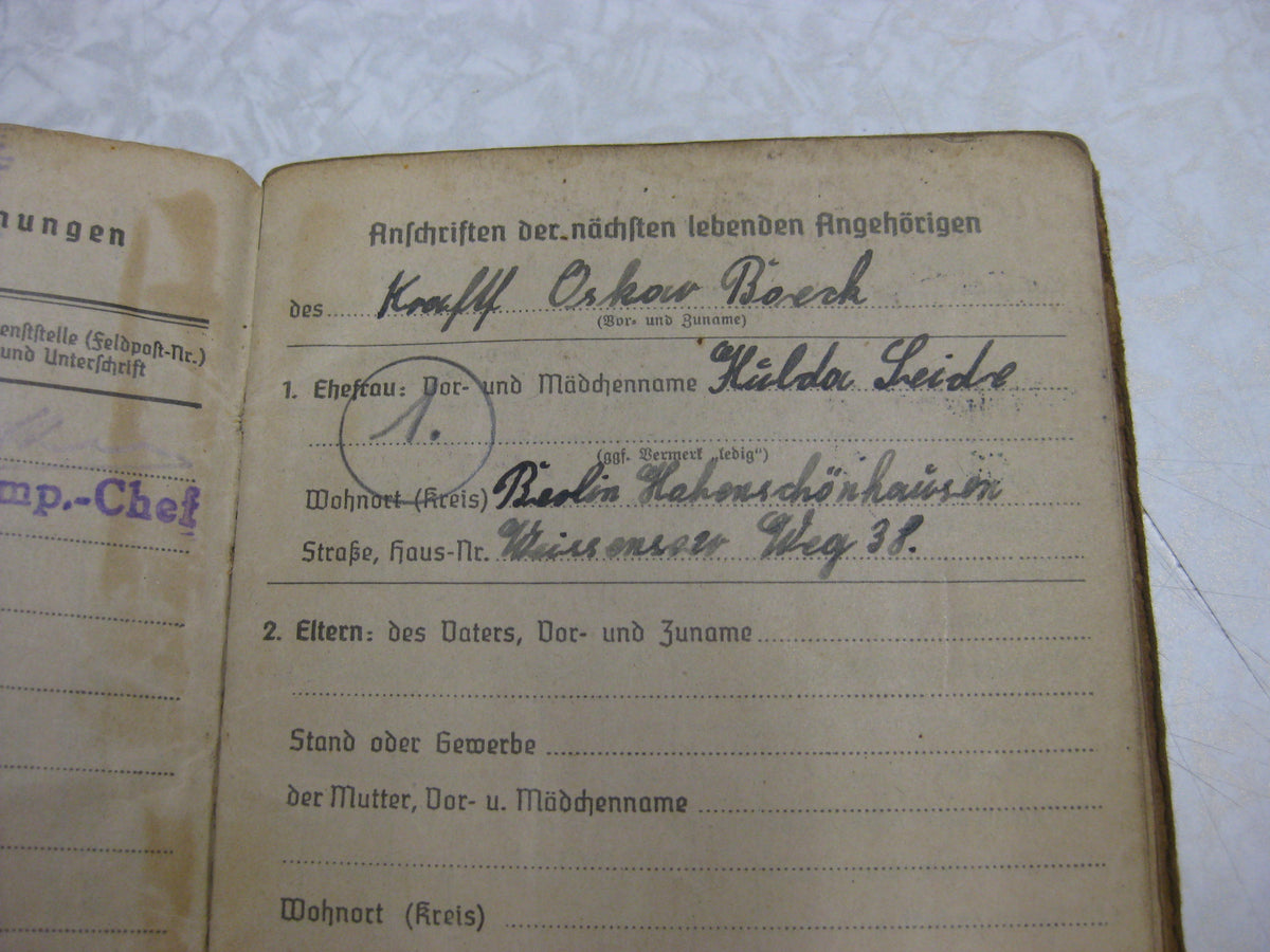 Soldbuch NARVIK NORWEGEN Drontheim  Bogen Lyngdal Verdal Marineartillerie Küstenartillerie