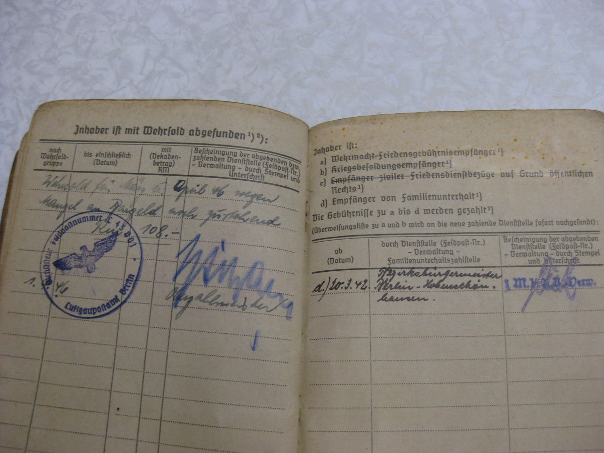 Soldbuch NARVIK NORWEGEN Drontheim  Bogen Lyngdal Verdal Marineartillerie Küstenartillerie