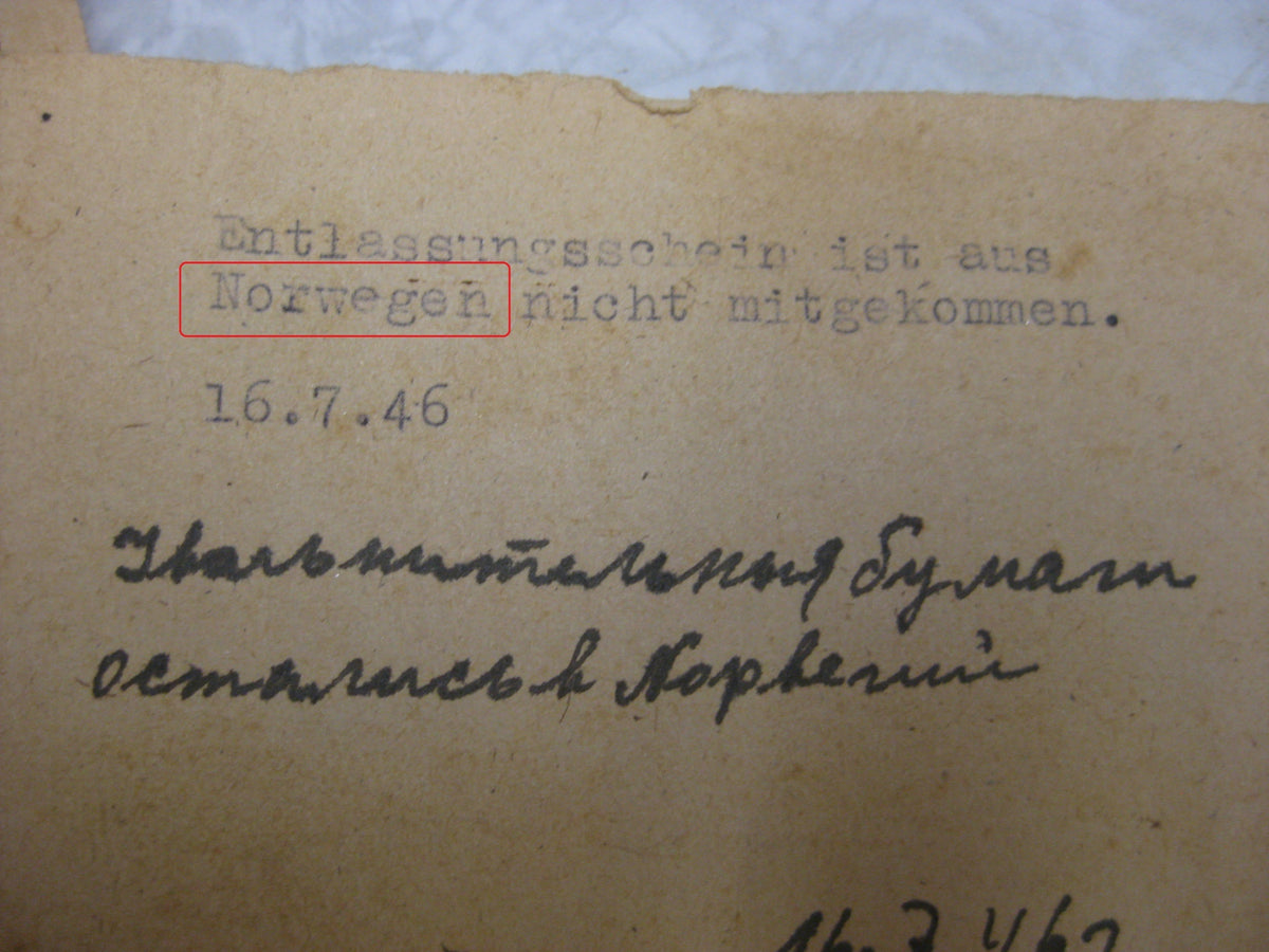 Soldbuch NARVIK NORWEGEN Drontheim  Bogen Lyngdal Verdal Marineartillerie Küstenartillerie