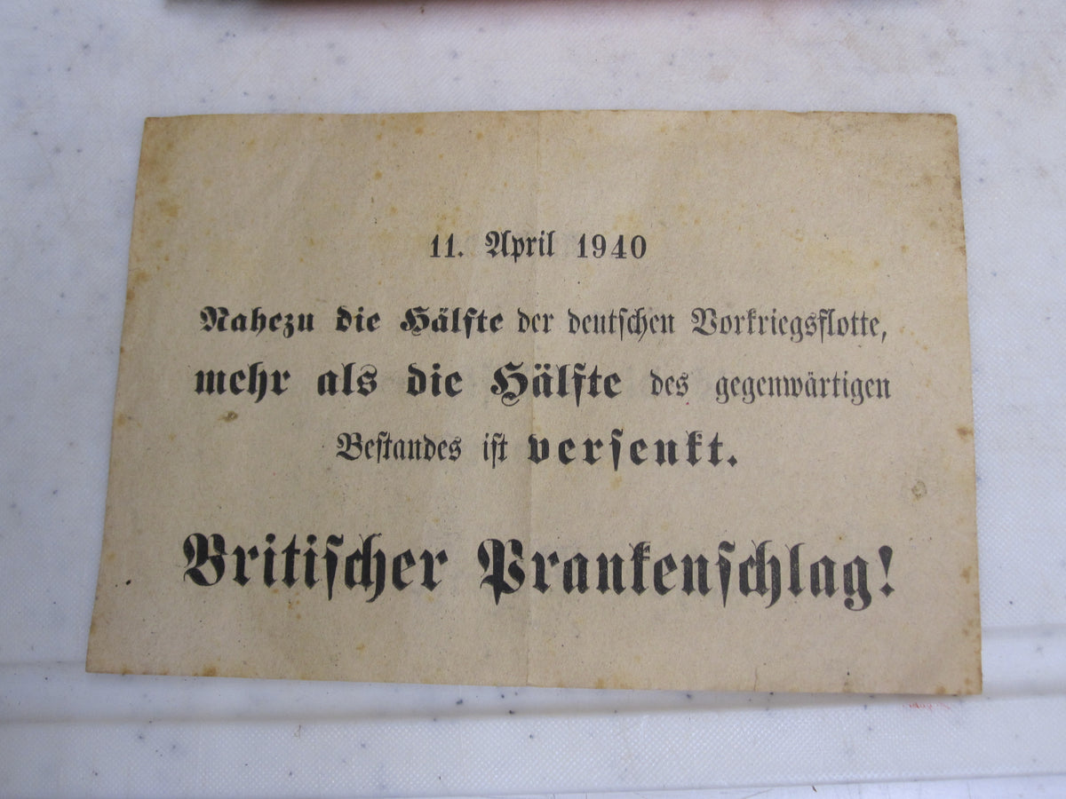 Alliiertes Britisches Flugblatt 1940