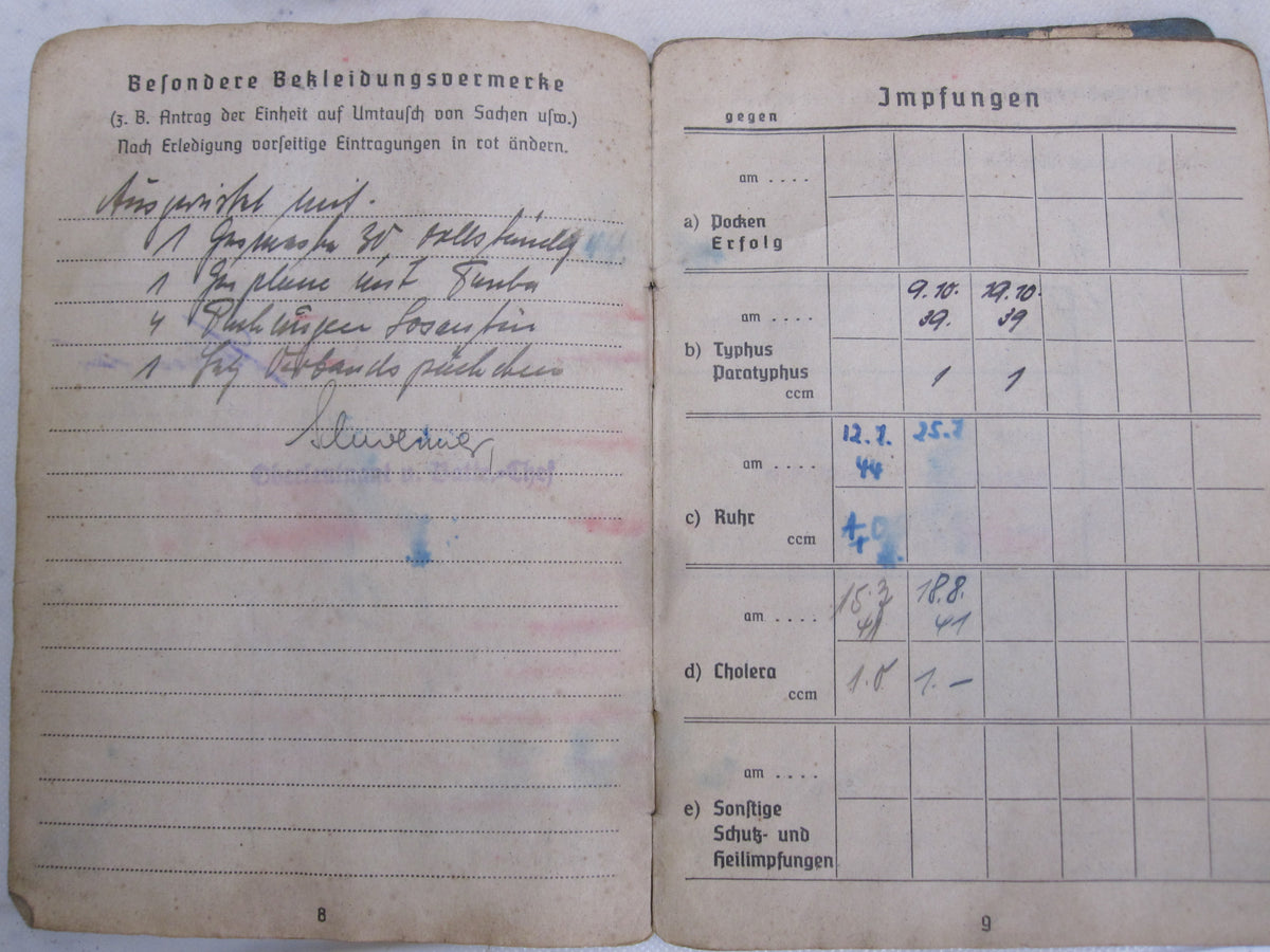 Militärpaß Soldbuch Wehrmacht Luftwaffe