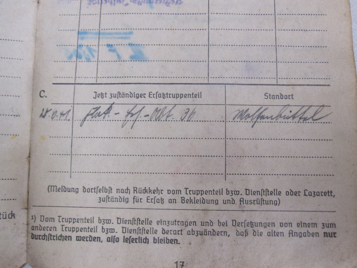 Militärpaß Soldbuch Wehrmacht Luftwaffe