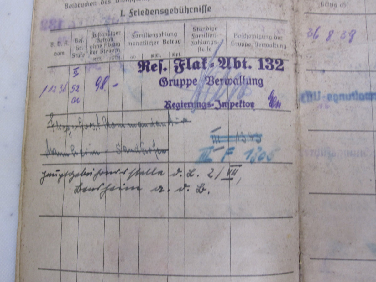 Militärpaß Soldbuch Wehrmacht Luftwaffe