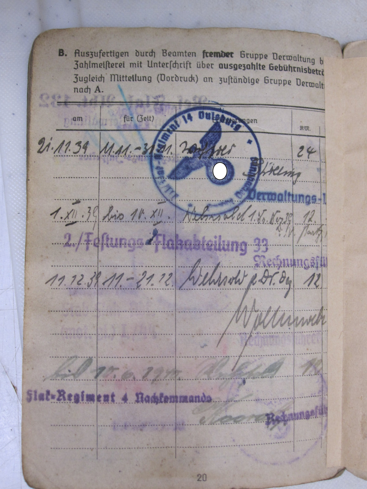 Militärpaß Soldbuch Wehrmacht Luftwaffe