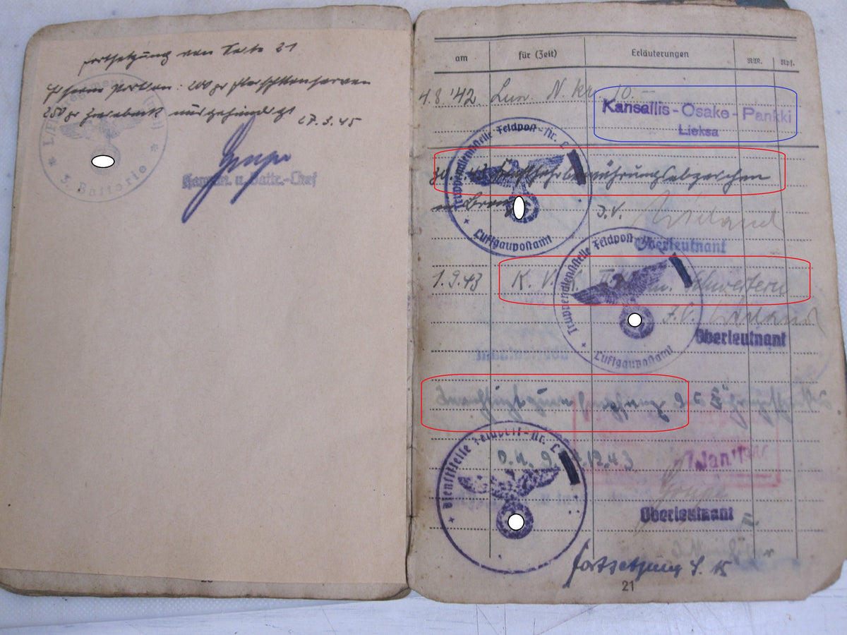 Militärpaß Soldbuch Wehrmacht Luftwaffe