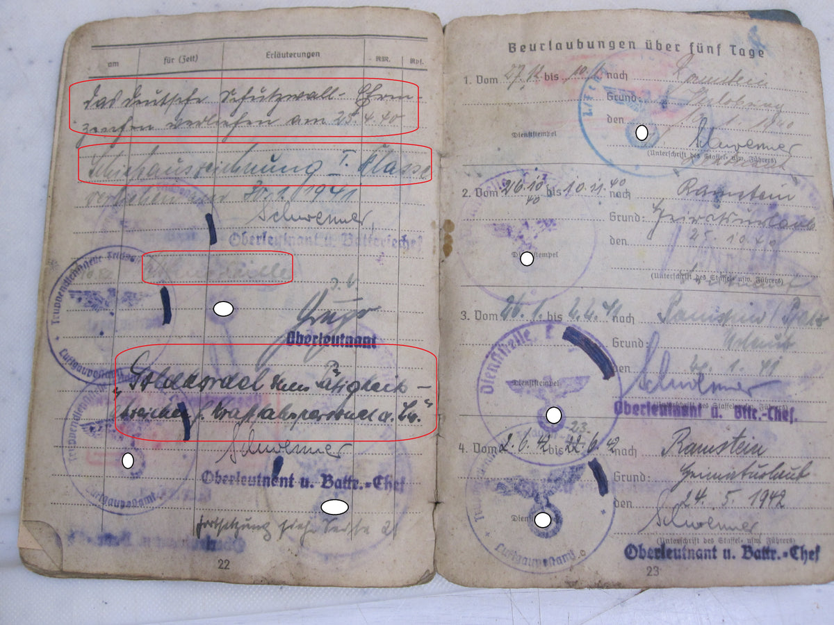 Militärpaß Soldbuch Wehrmacht Luftwaffe