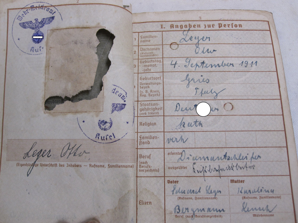 Wehrpaß Wehrmacht Heer