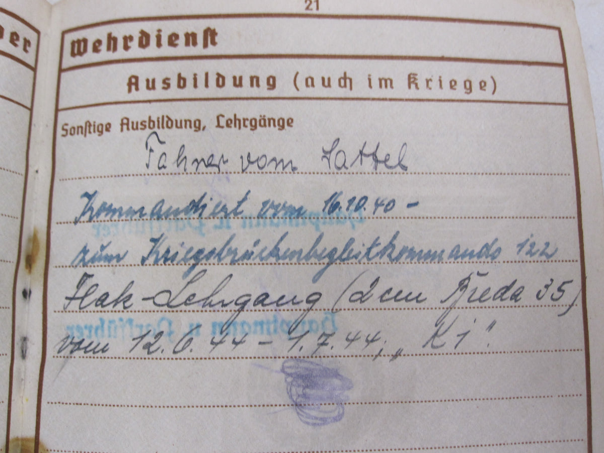 Wehrpaß Wehrmacht Heer