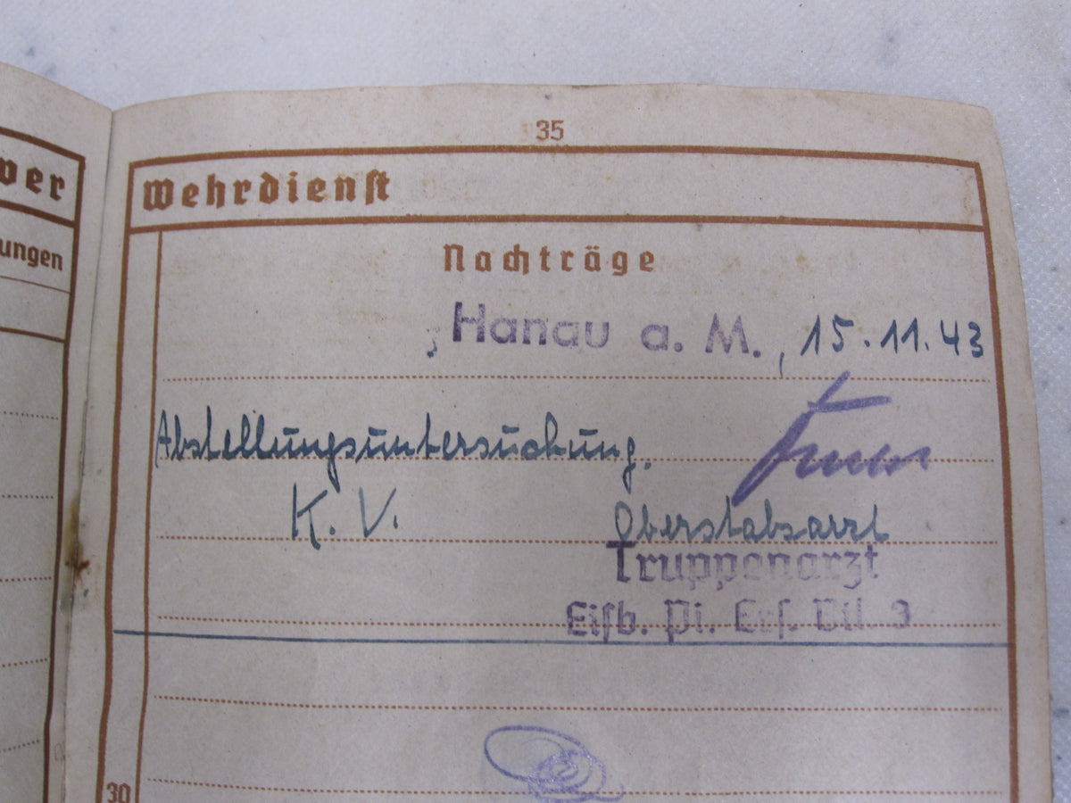 Wehrpaß Wehrmacht Heer
