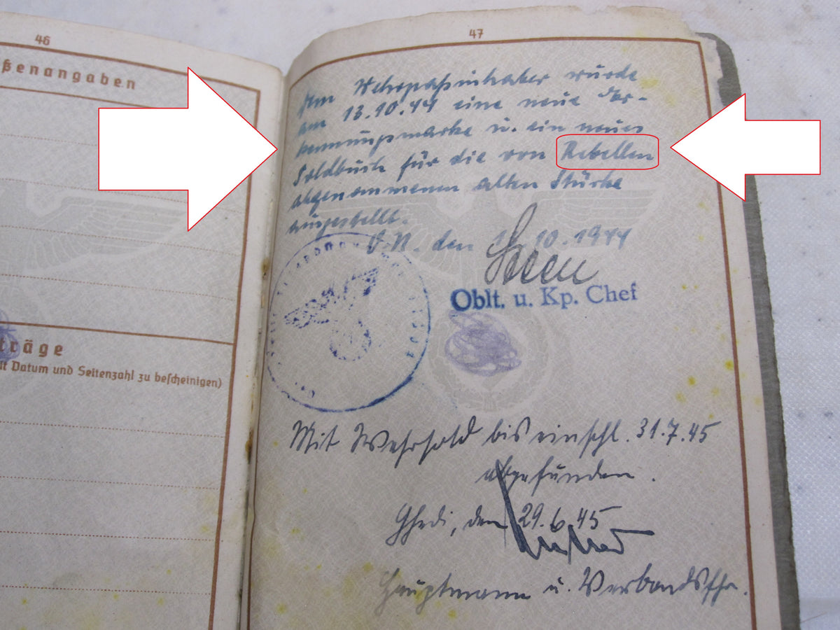 Wehrpaß Wehrmacht Heer