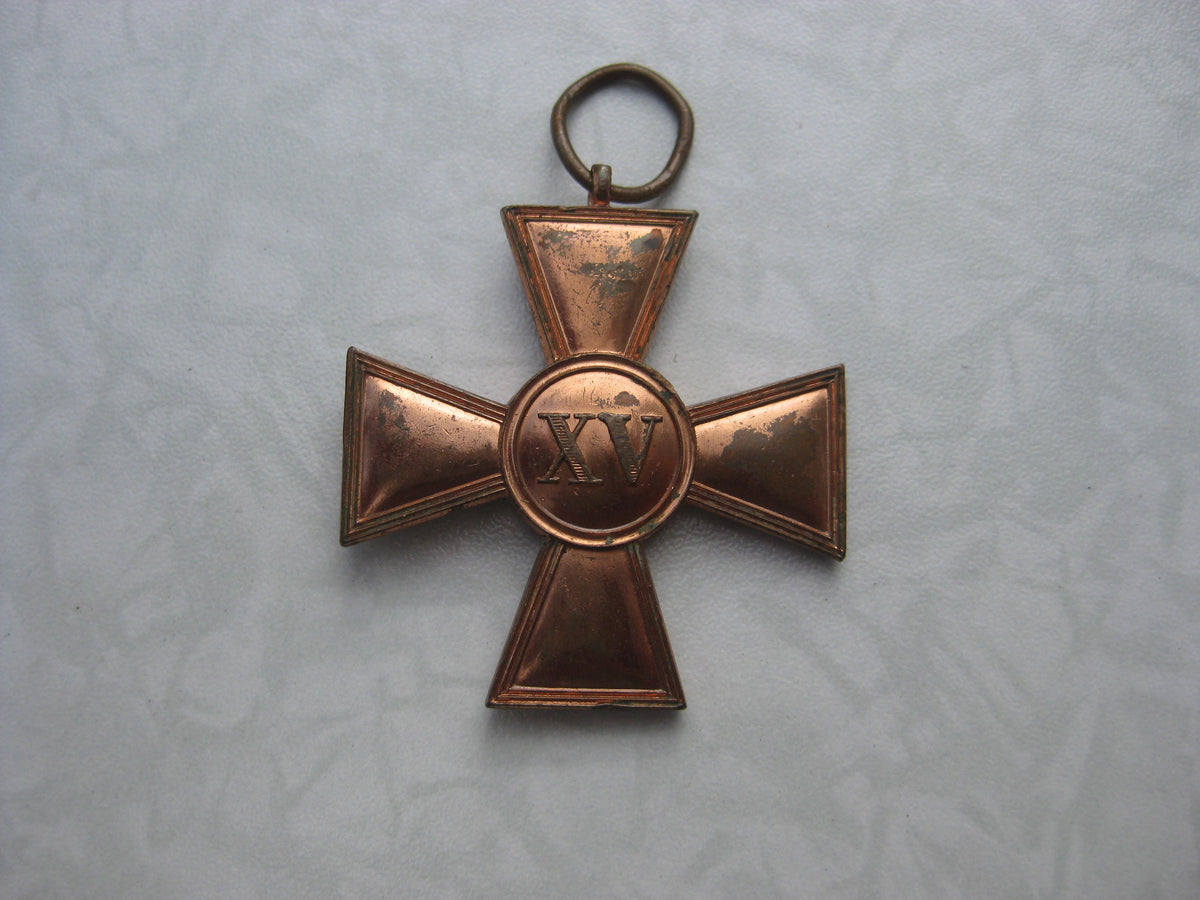 Ordenskreuz für Treue Dienste 15 Dienstjahre für Unteroffiziere und Mannschaften -Preußen-