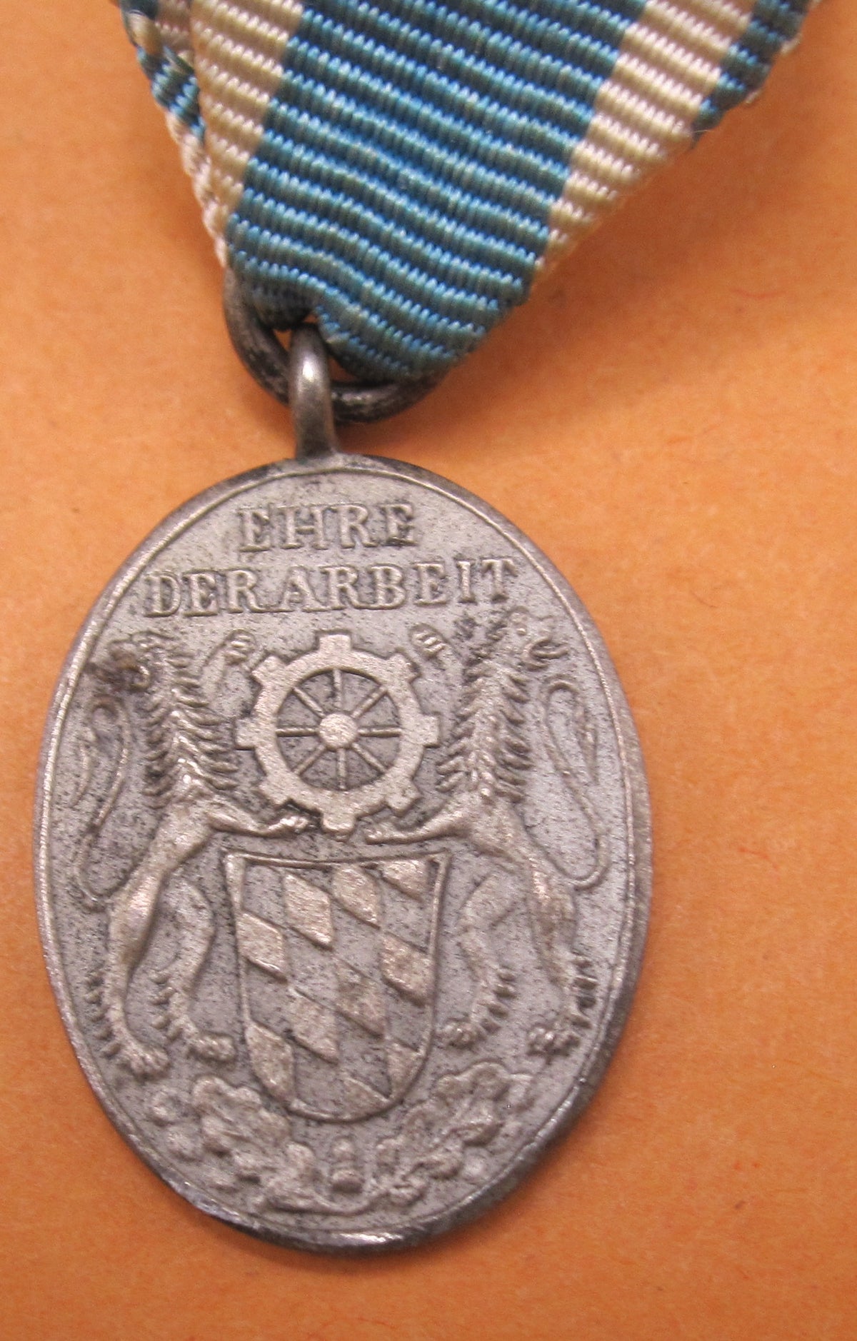 H.W.  -  - Miniatur Bayern Medaille 25 Dienstjahre Treue Dienste Ehre der Arbeit