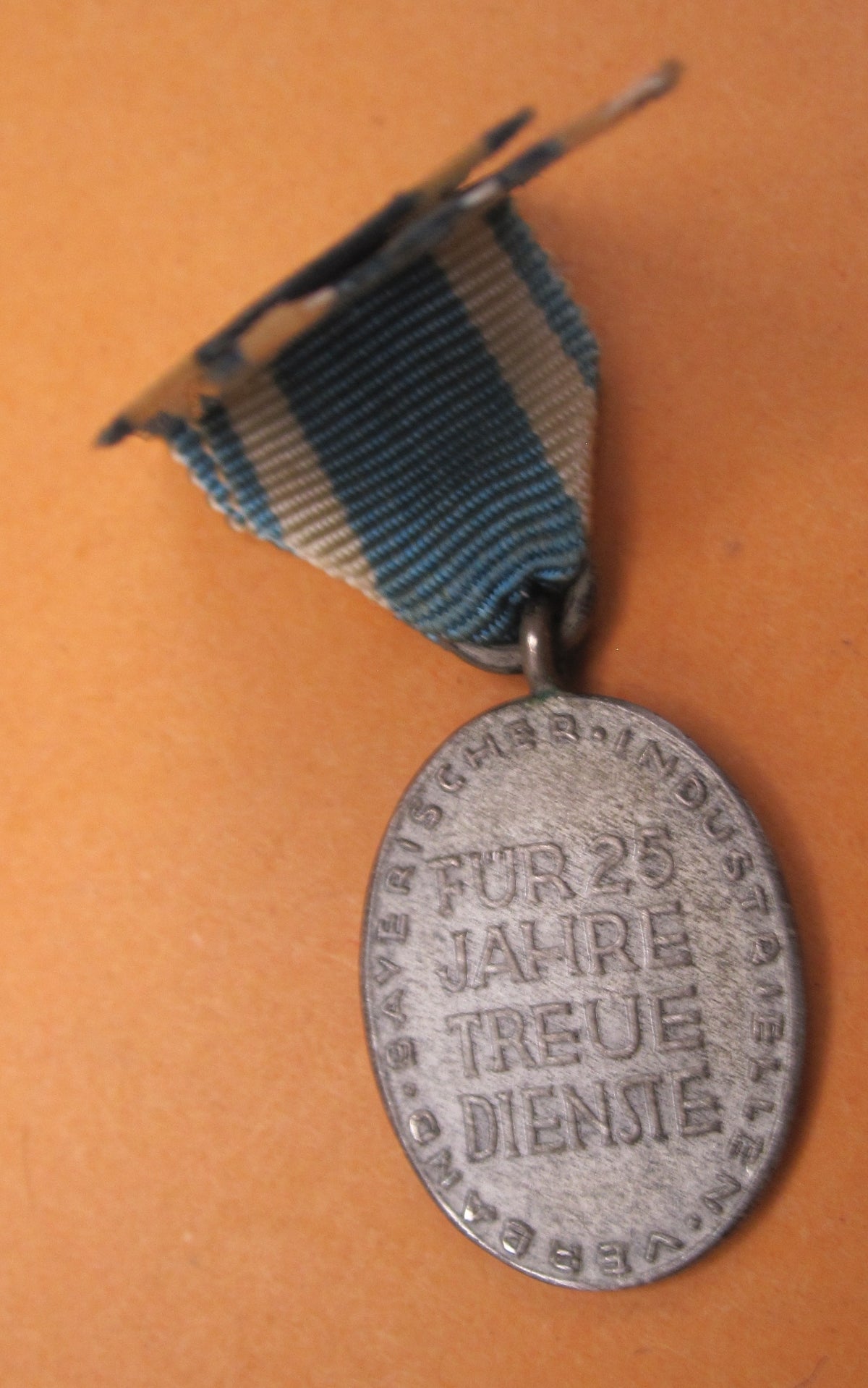 H.W.  -  - Miniatur Bayern Medaille 25 Dienstjahre Treue Dienste Ehre der Arbeit