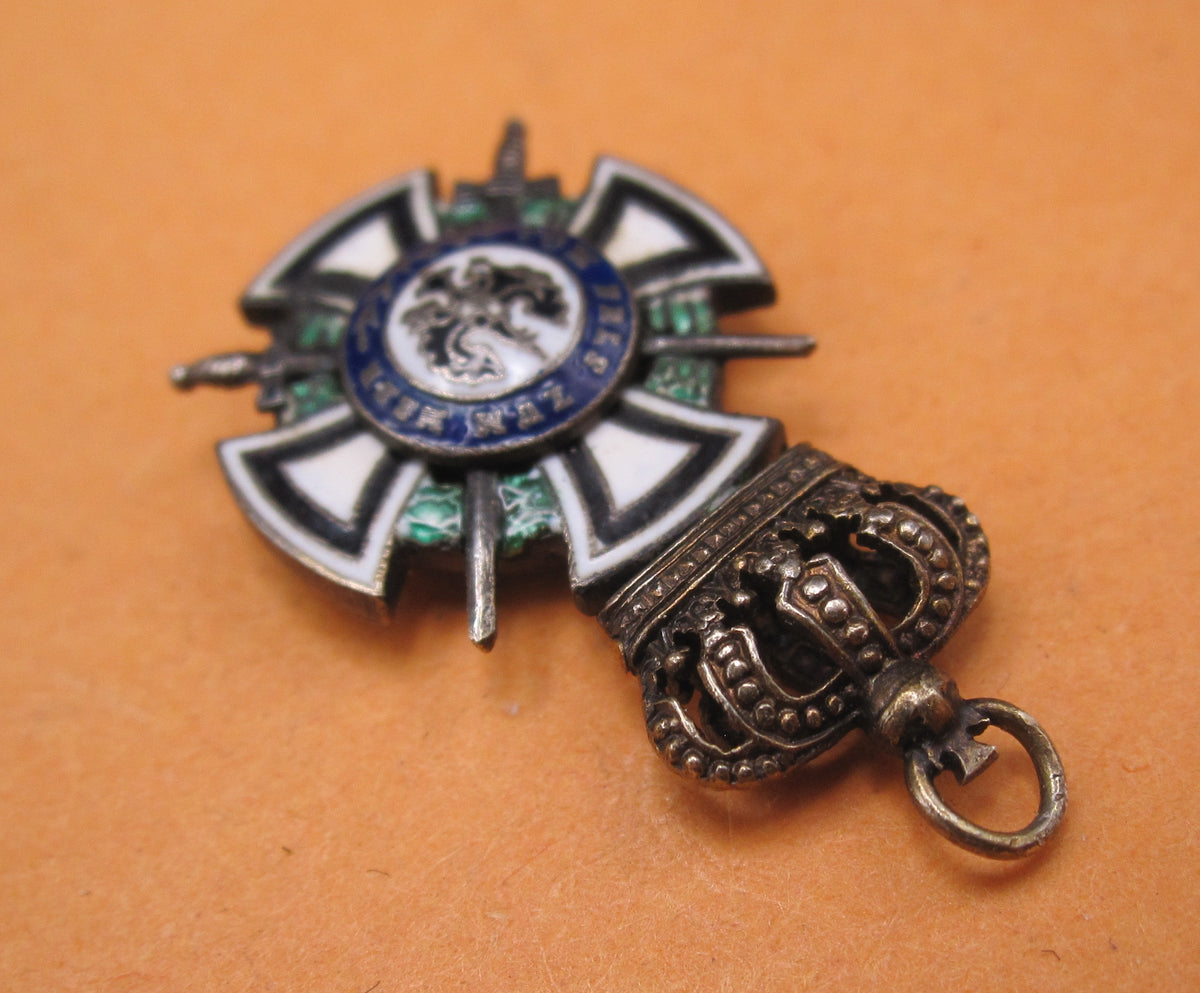 H.W.  -  -  Miniaturorden Hausorden von Hohenzollern Ritterkreuz Miniatur