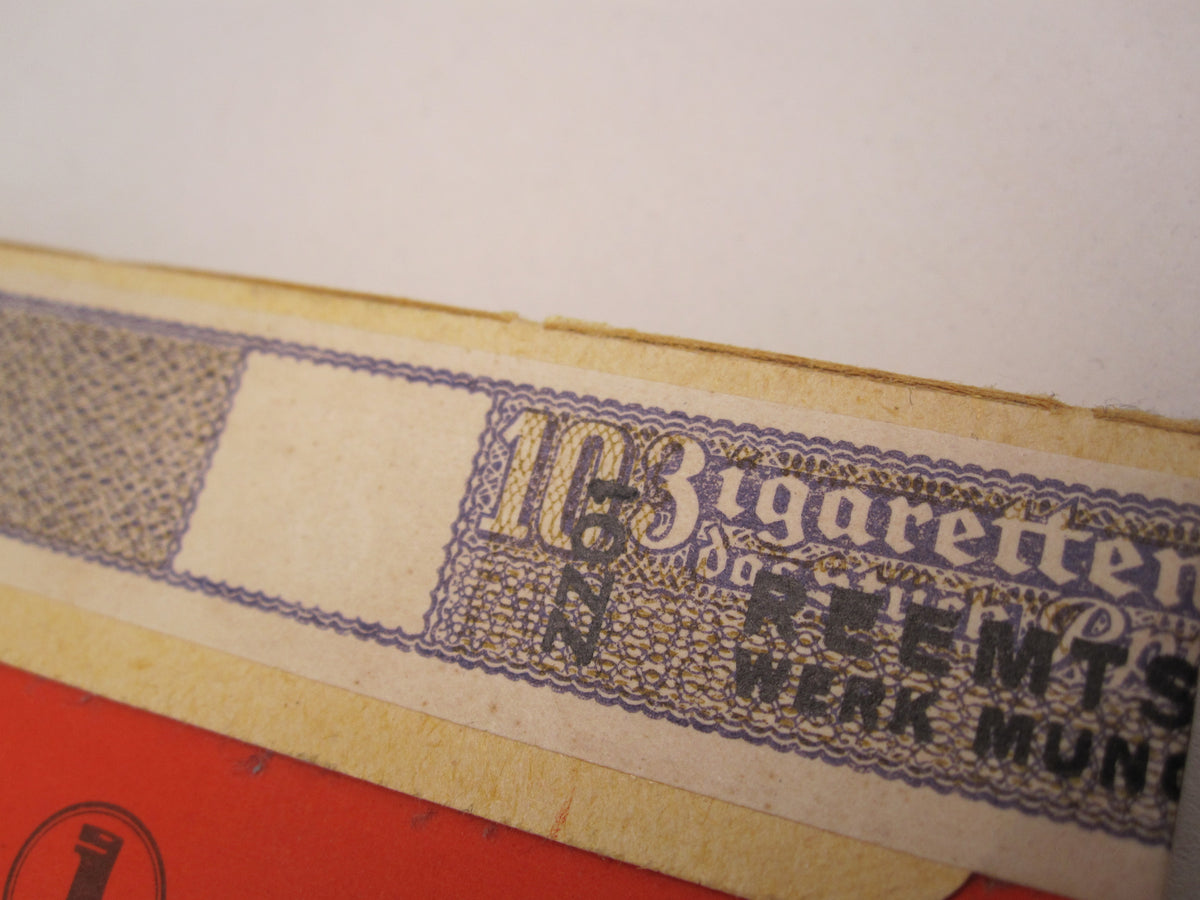 Originale &amp; alte Marketenderware Wehrmacht Zigaretten Reemtsma R6 -Werk München-
