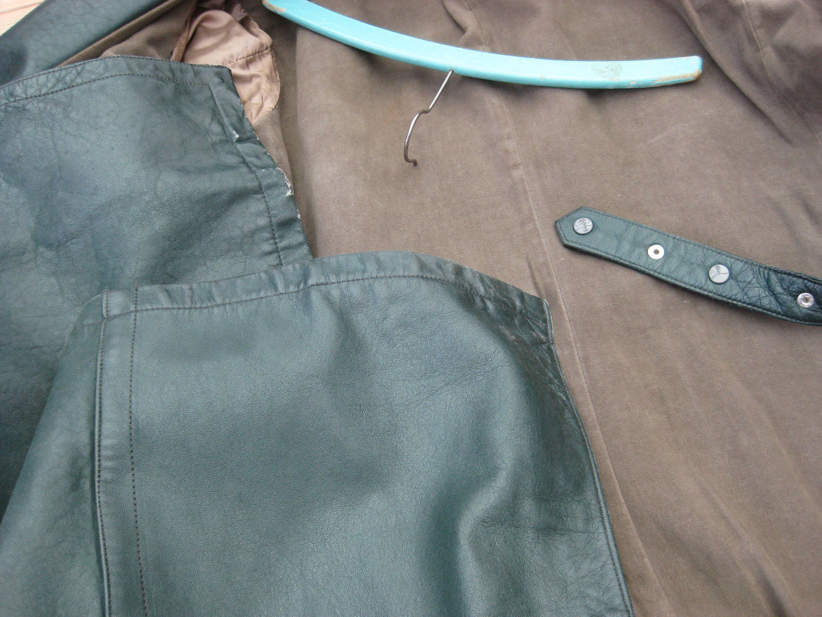 Original Motorradmantel Ledermantel aus den 1930 / 40igern