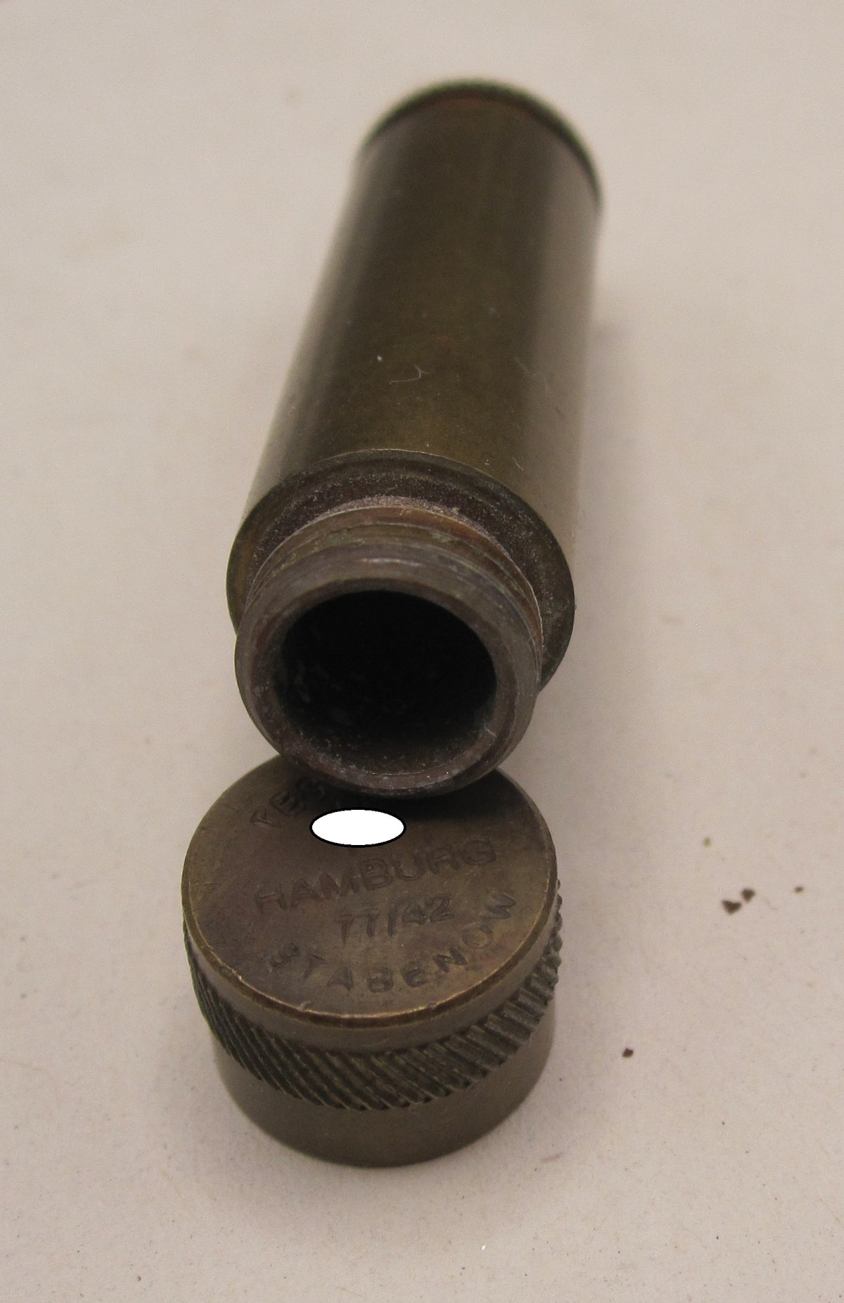 Originale &amp; alte LEERE Giftkapsel der Waffen-SS von Tesch &amp; Stabenow Hamburg