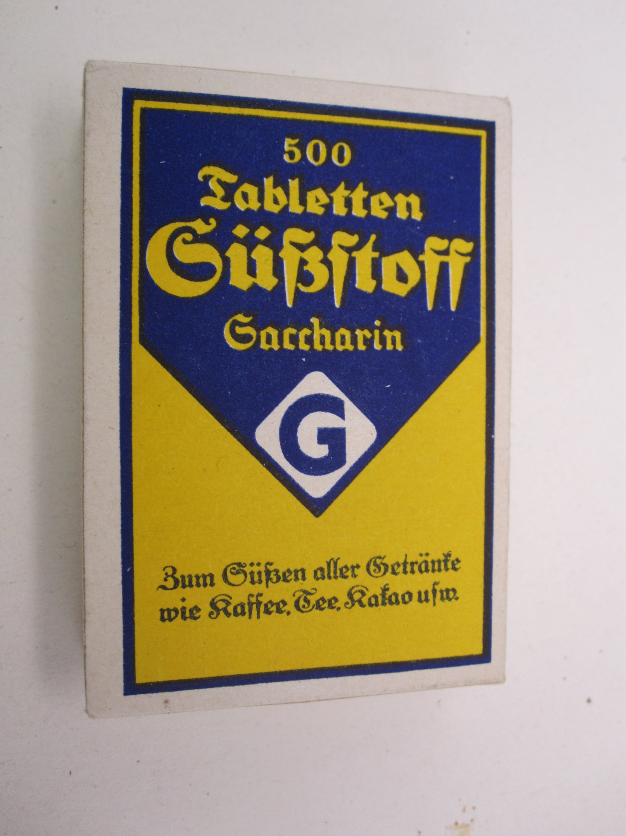 Originaler & alter Zuckerersatz / Süßstoff der Wehrmacht Marketenderware