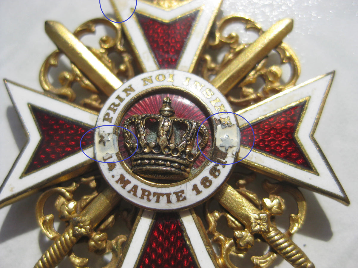 Offizierskreuz Orden der Krone Rumäniens / Rumänien 1866 / 1877 / 1881