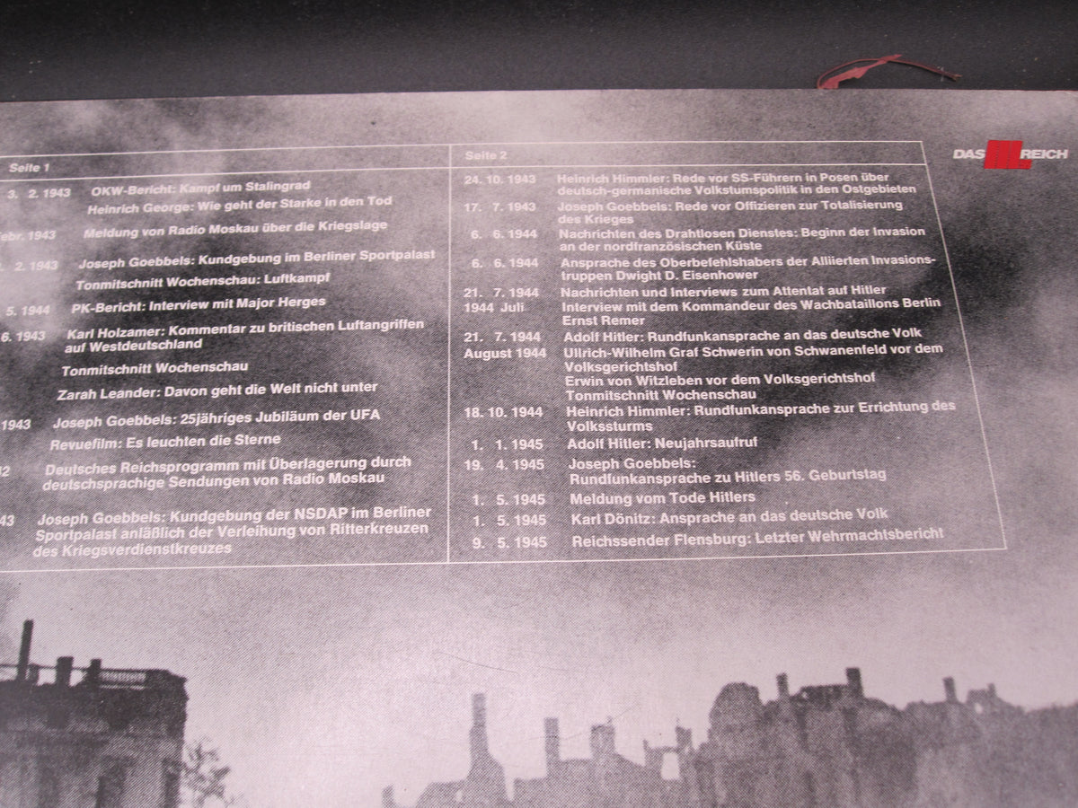 Schallplatte Ein Volk ein Reich ein Führer / Teil 4