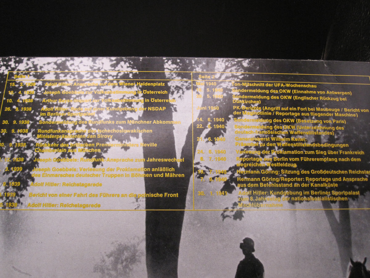 Schallplatte Ein Volk ein Reich ein Führer / Teil 2