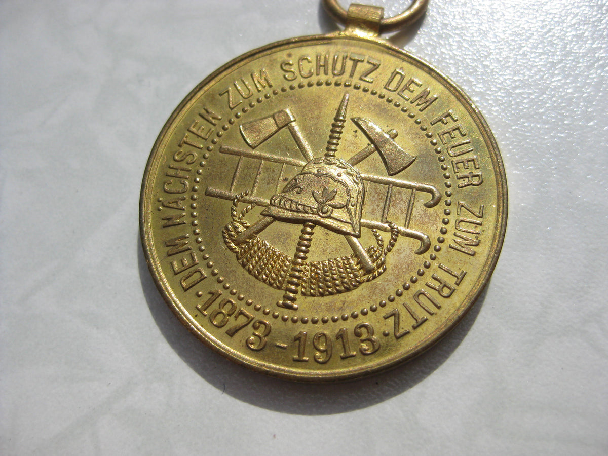 H.W. -  -  Erinnerungsabzeichen für 40 Jahre Feuerwehr HERMANNSTADT (Heute Sibiu) 1873 - 1913