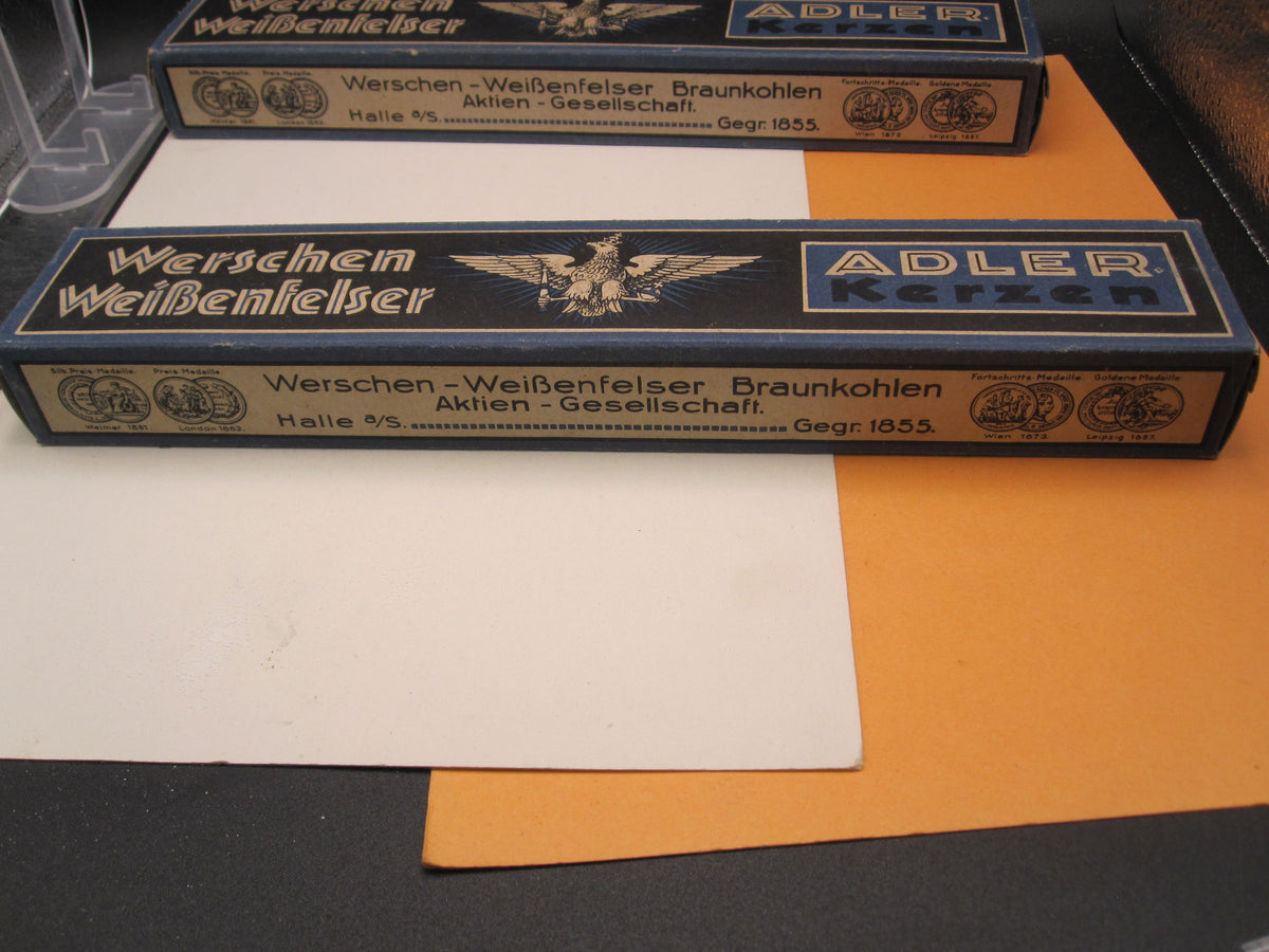 Originale &amp; alte Wachskerzen der Wehrmacht Marketenderware Adler Kerzen