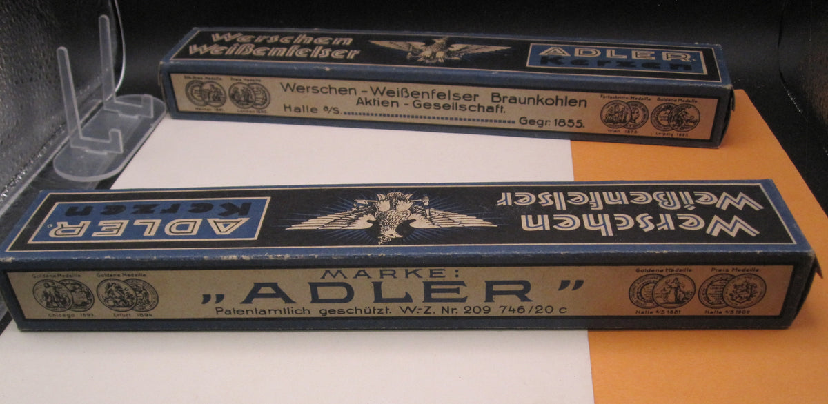 Originale &amp; alte Wachskerzen der Wehrmacht Marketenderware Adler Kerzen