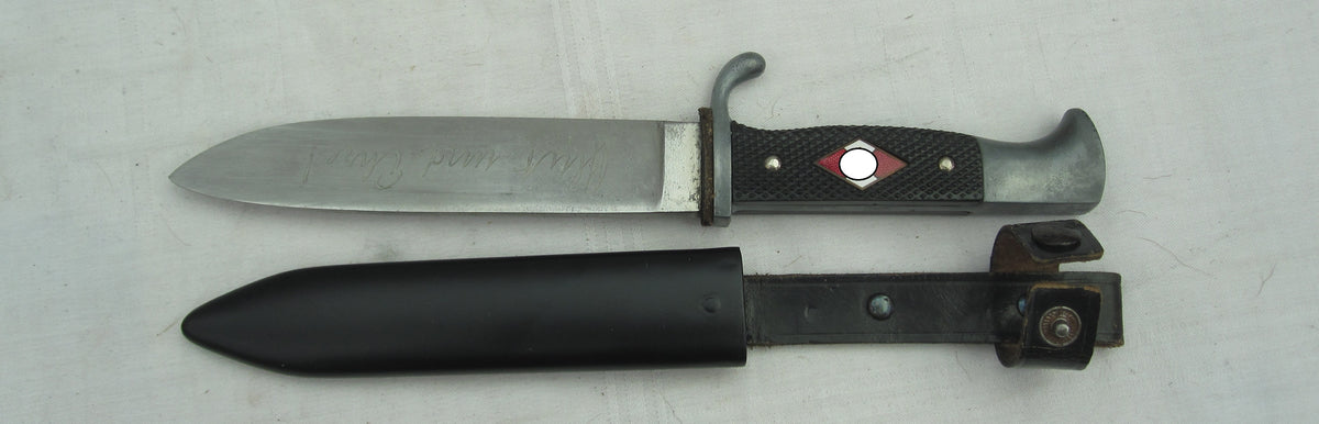 HJ-Fahrtenmesser Hitlerjugend HJ-Dolch Seltener Hersteller: RZM M7/25