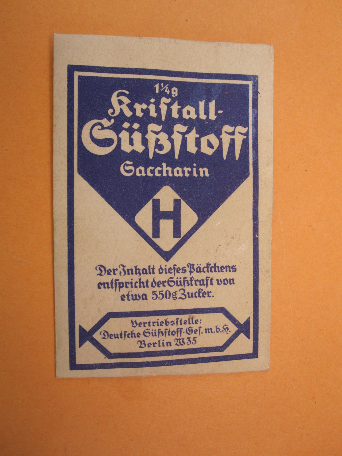 Originaler &amp; alter Zuckerersatz / Süßstoff der Wehrmacht Marketenderware