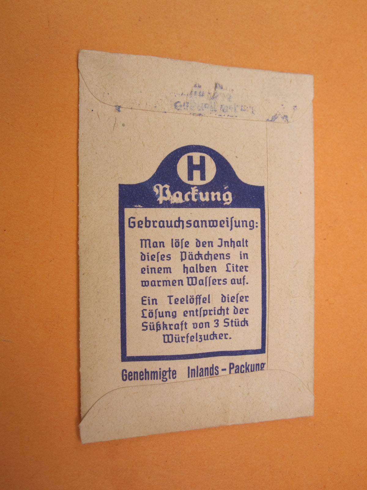 Originaler &amp; alter Zuckerersatz / Süßstoff der Wehrmacht Marketenderware