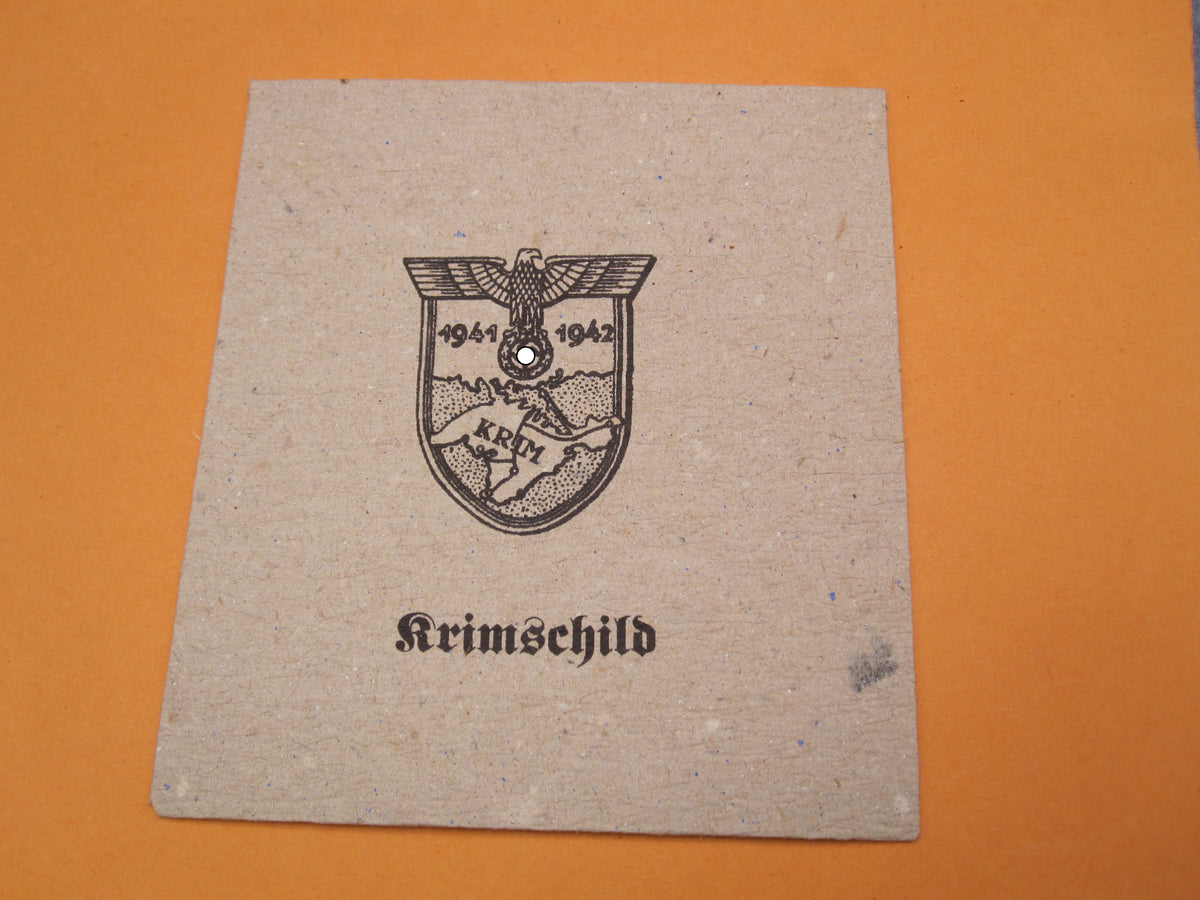 Leere Verleihungstüte Krimschild