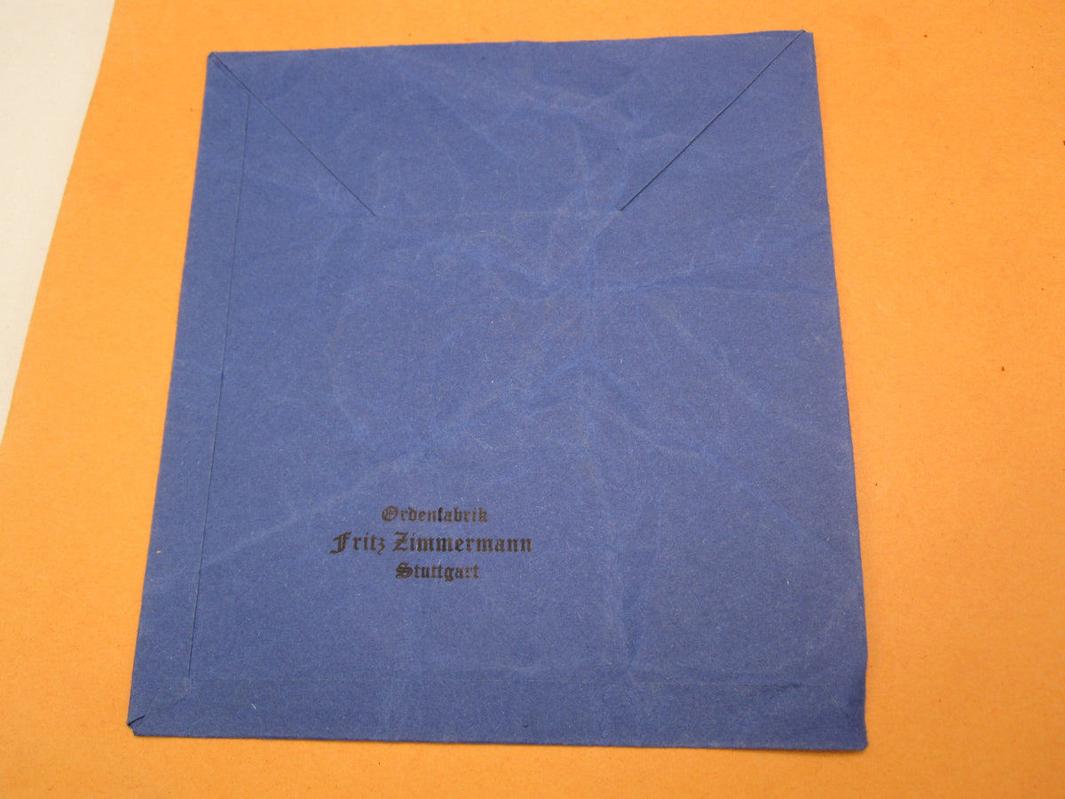 Leere Verleihungstüte Eisernes Kreuz 2.Klasse 1939 / EK2/39