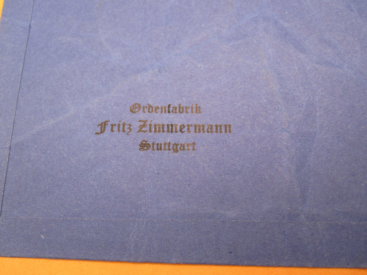 Leere Verleihungstüte Eisernes Kreuz 2.Klasse 1939 / EK2/39