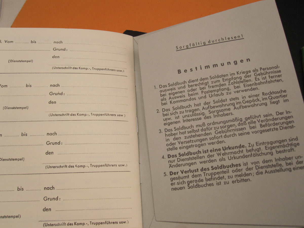 Waffen-SS Soldbuch mit Schutzhülle