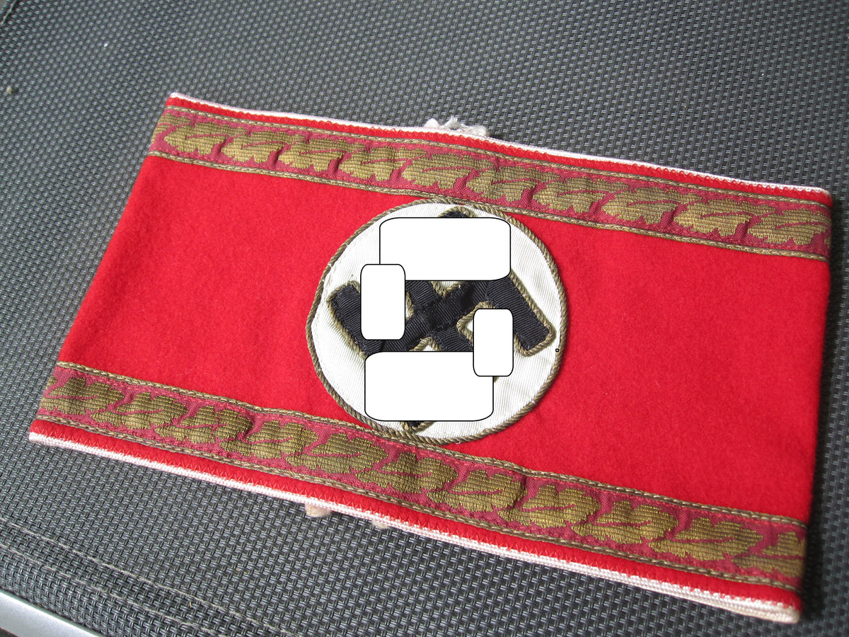 H.W.  -  -  NSDAP Armbinde Partei Kreisleitung Hauptstellenleiter