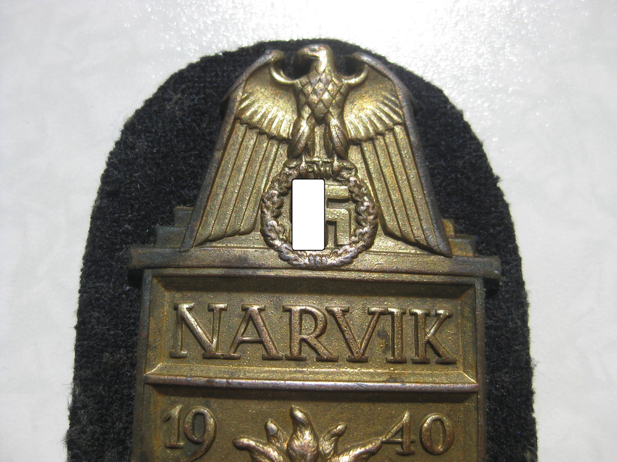 H.W. Narvikschild 1940 in Gold Kriegsmarine