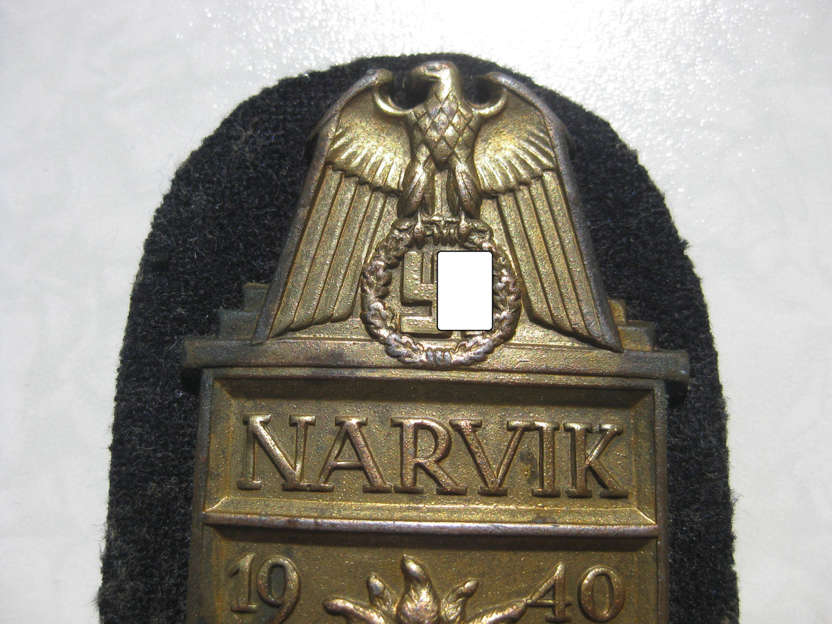 H.W. Narvikschild 1940 in Gold Kriegsmarine