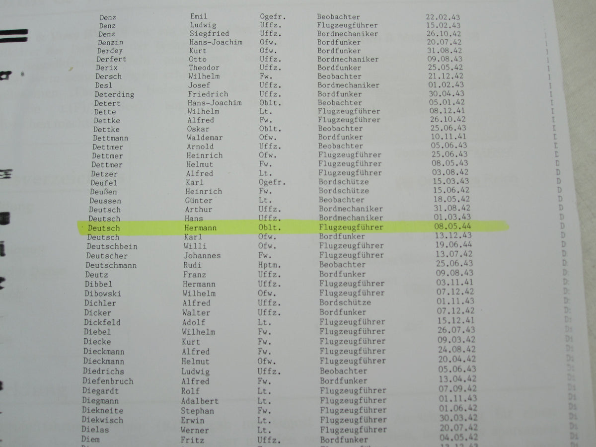 Flugbuch &amp; Leistungsbuch für SEEFLIEGER Träger Ehrenpokal der Luftwaffe Frontflugspange Gold EK1/39  etc etc