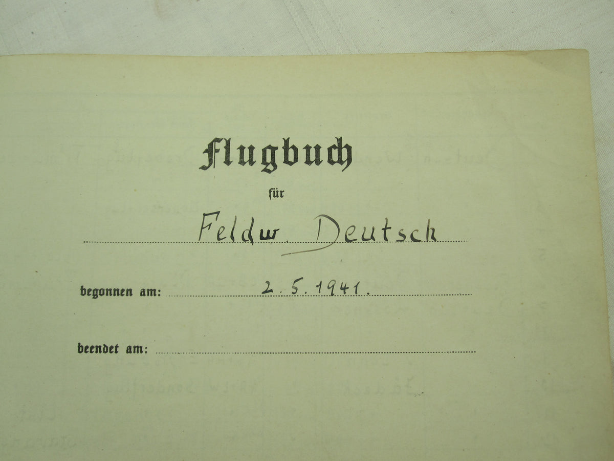 Flugbuch &amp; Leistungsbuch für SEEFLIEGER Träger Ehrenpokal der Luftwaffe Frontflugspange Gold EK1/39  etc etc