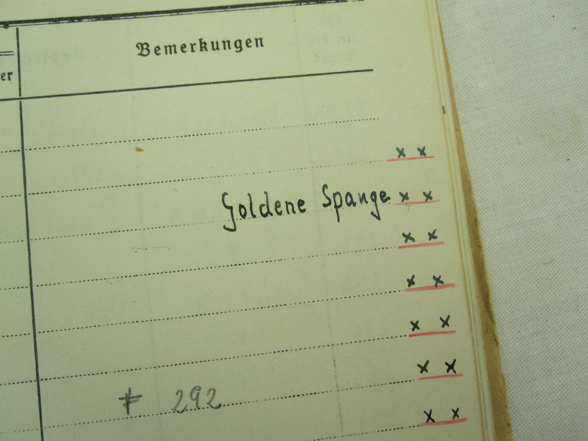 Flugbuch &amp; Leistungsbuch für SEEFLIEGER Träger Ehrenpokal der Luftwaffe Frontflugspange Gold EK1/39  etc etc