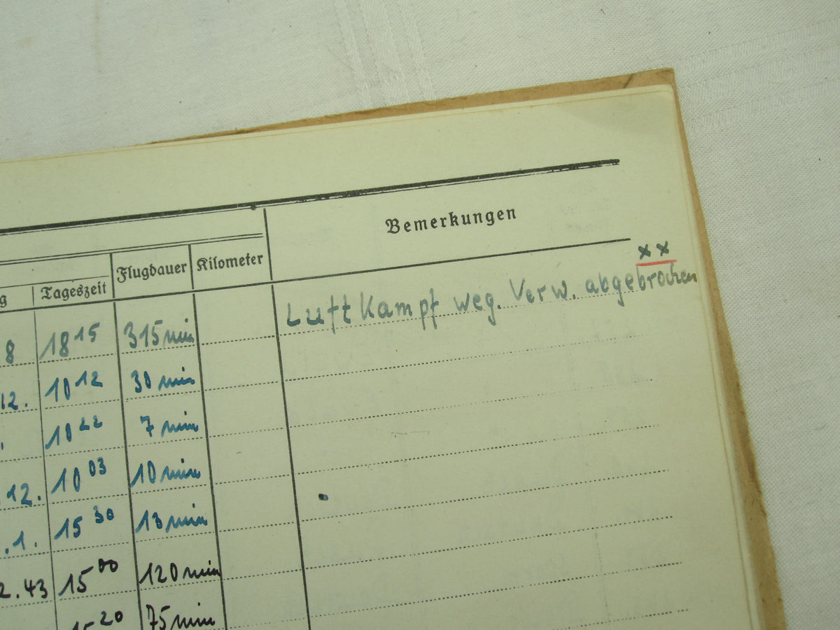 Flugbuch &amp; Leistungsbuch für SEEFLIEGER Träger Ehrenpokal der Luftwaffe Frontflugspange Gold EK1/39  etc etc