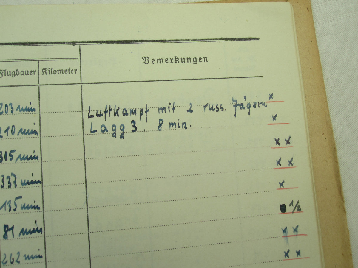 Flugbuch &amp; Leistungsbuch für SEEFLIEGER Träger Ehrenpokal der Luftwaffe Frontflugspange Gold EK1/39  etc etc