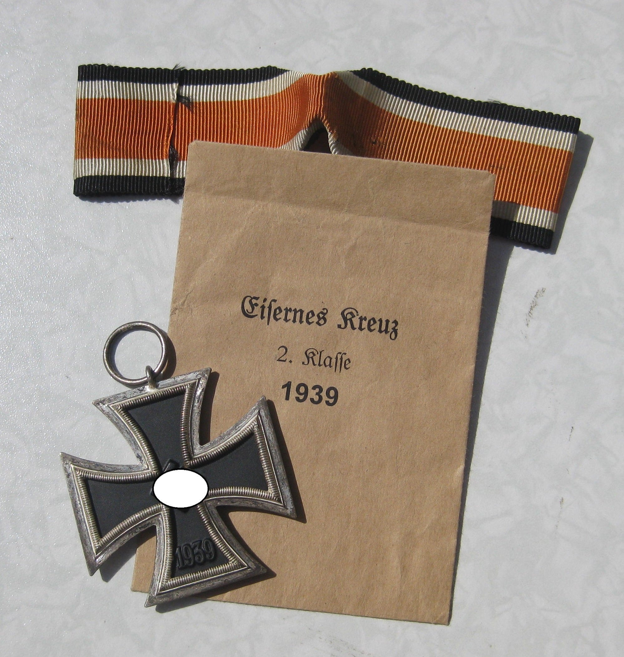 Eisernes Kreuz 2.Klasse 1939 in Verleihungstüte (EK2/39) EXTREM SELTEN !! MINT CONDITION      H.W.