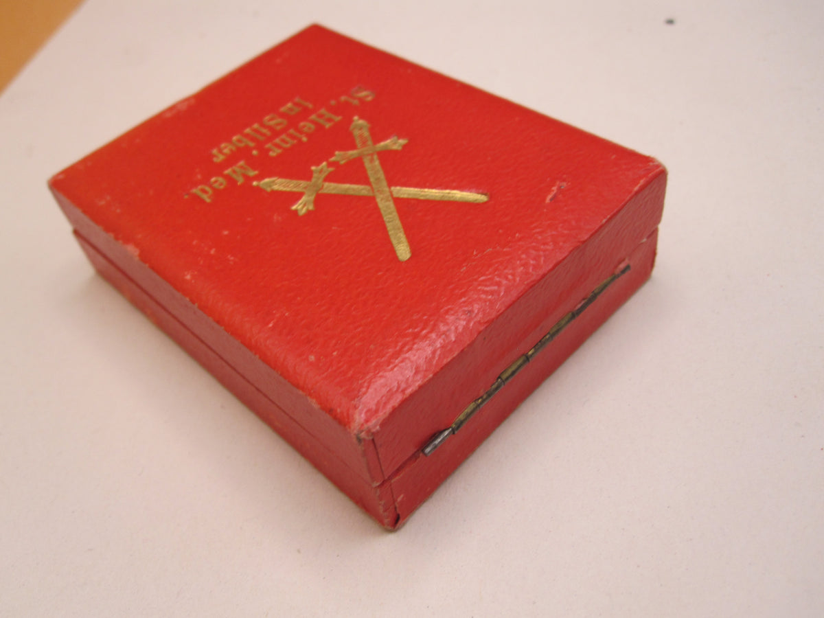 Silberne Medaille des Militär Sankt Heinrich Orden Sachsen im Verleihungsetui