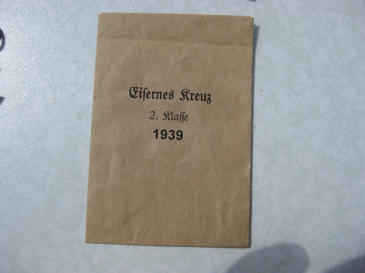 Eisernes Kreuz 2.Klasse 1939 in Verleihungstüte (EK2/39) EXTREM SELTEN !! MINT CONDITION      H.W.