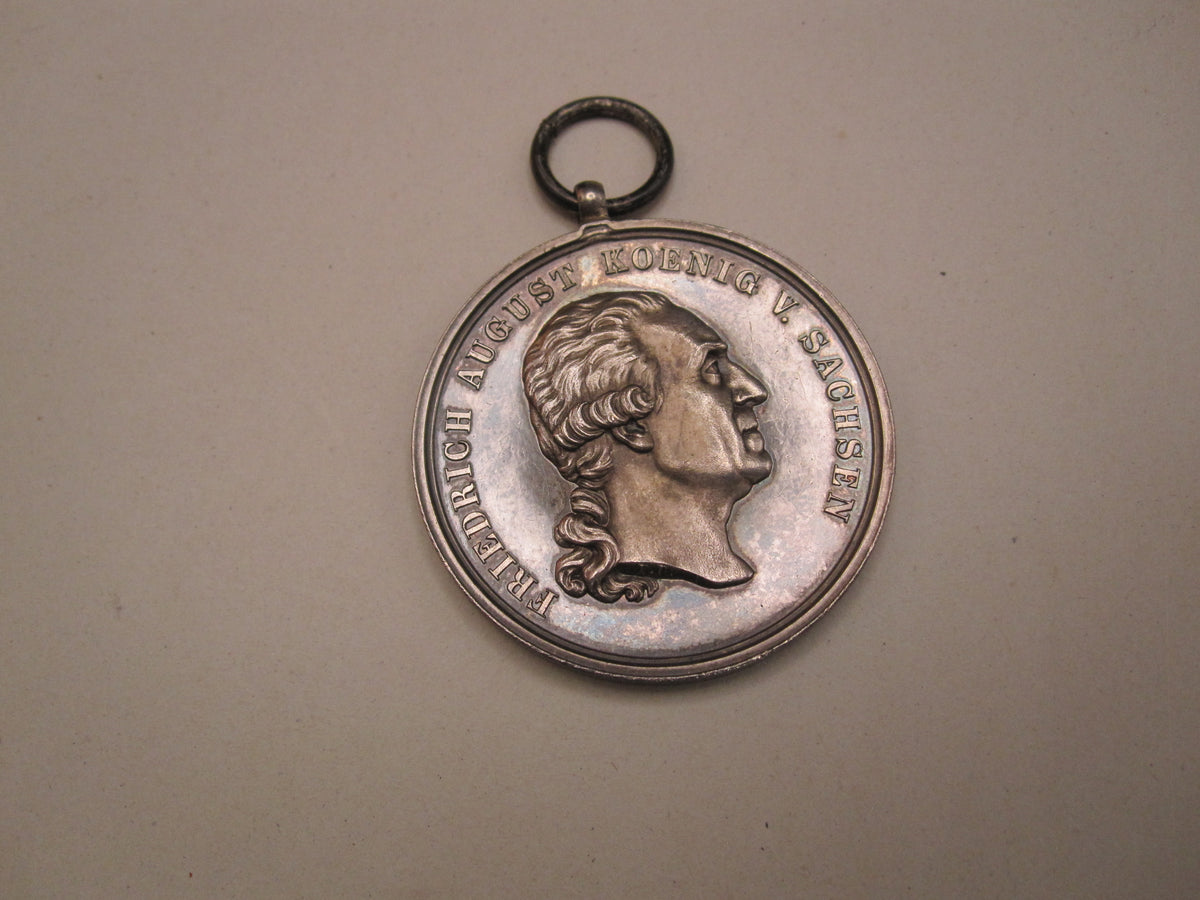 Silberne Medaille des Militär Sankt Heinrich Orden Sachsen im Verleihungsetui