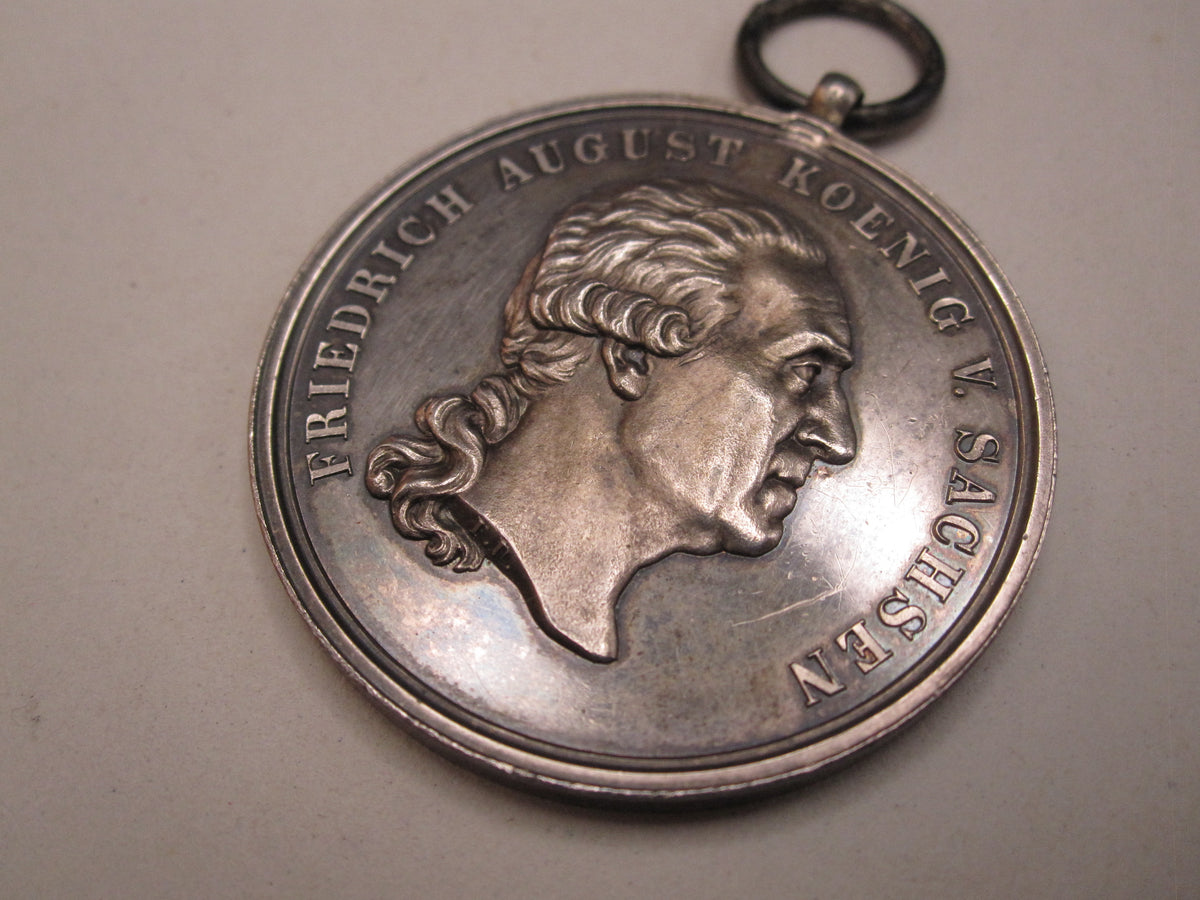 Silberne Medaille des Militär Sankt Heinrich Orden Sachsen im Verleihungsetui