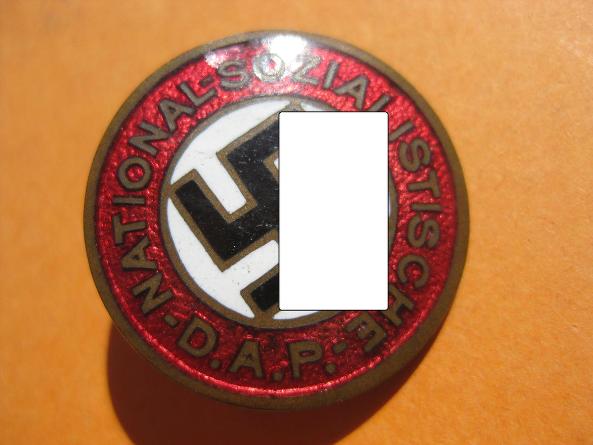 NSDAP Parteiabzeichen sog. Übergangstyp OHNE Hersteller oder RZM Stempel !!!