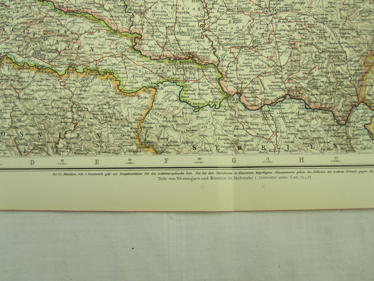 Original Landkarte Österreich / Ungarn Budapest Bukowina k.u.k. etc etc